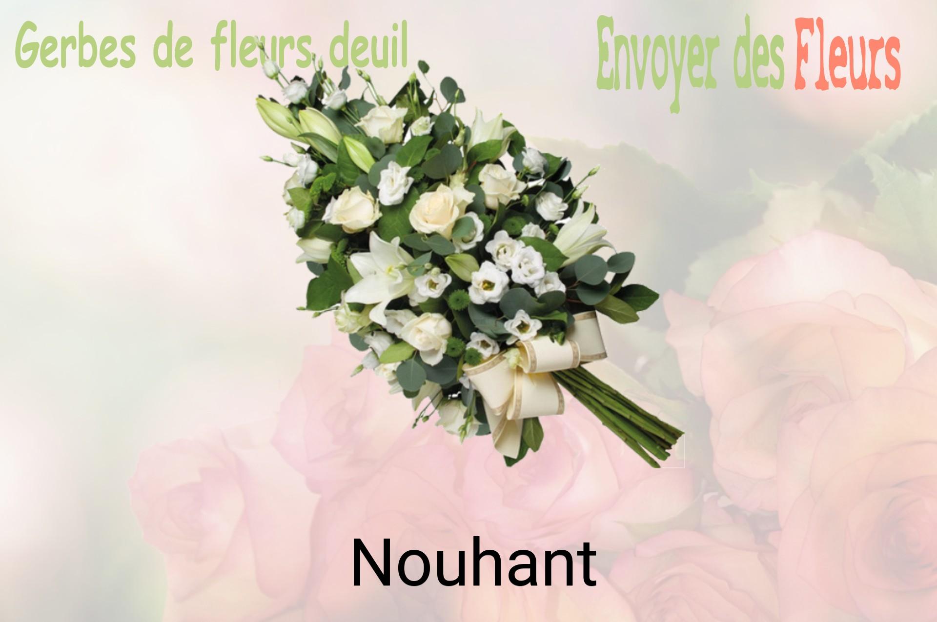 Gerbe de fleurs de deuil livrée à Nouhant